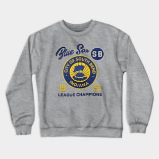 South Bend Blue Sox • AAGPBL Patch Crewneck Sweatshirt